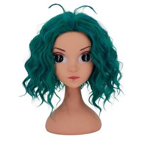 Curly Teal Wig for Women